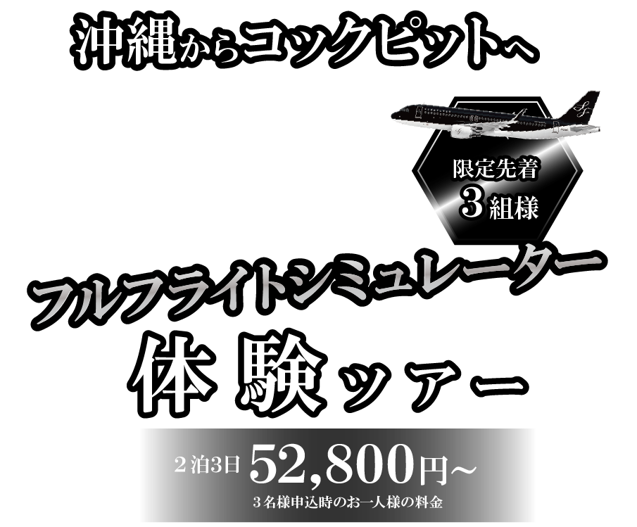 スターフライヤーツアー 沖縄からコックピットへフルフライトシミュレーター体験